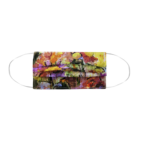 Ginette Fine Art Abstract Echinacea Flowers Face Mask