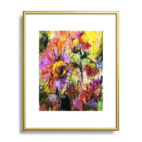 Ginette Fine Art Abstract Echinacea Flowers Metal Framed Art Print