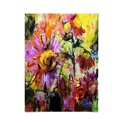 Ginette Fine Art Abstract Echinacea Flowers Poster