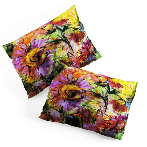 Ginette Fine Art Abstract Echinacea Flowers Pillow Shams