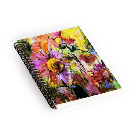 Ginette Fine Art Abstract Echinacea Flowers Spiral Notebook
