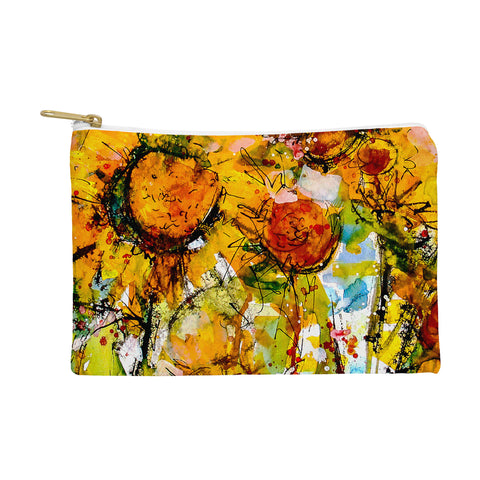 Ginette Fine Art Abstract Sunflowers Pouch