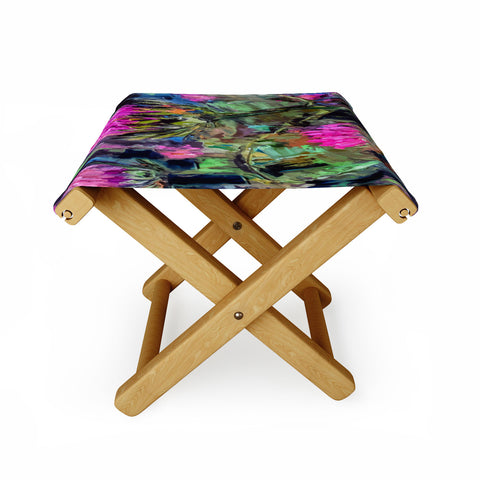 Ginette Fine Art Abstract Thistles Folding Stool