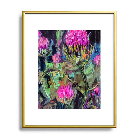 Ginette Fine Art Abstract Thistles Metal Framed Art Print