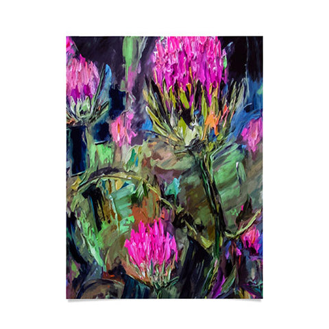 Ginette Fine Art Abstract Thistles Poster