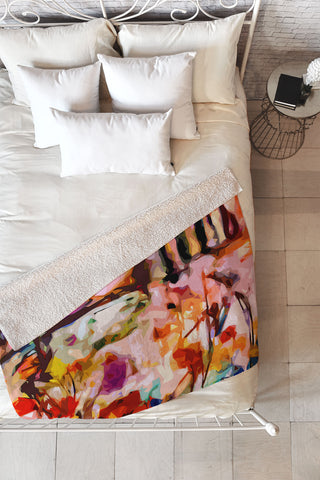 Ginette Fine Art Abstract Tuscany Fleece Throw Blanket