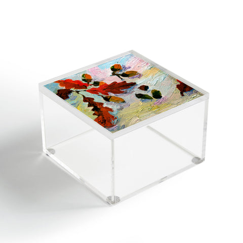 Ginette Fine Art Acorns In The Snow Acrylic Box