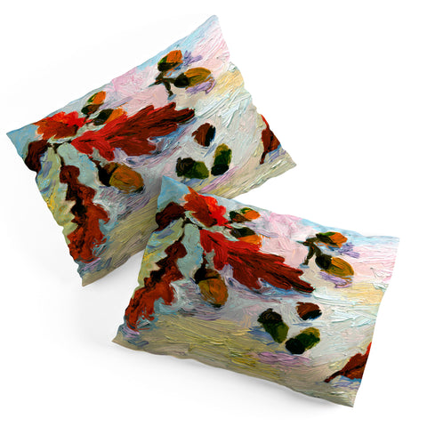Ginette Fine Art Acorns In The Snow Pillow Shams