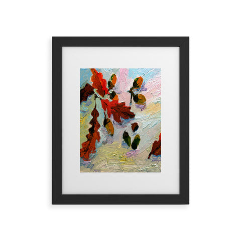 Ginette Fine Art Acorns In The Snow Framed Art Print