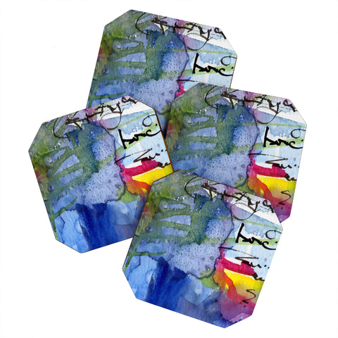 Ginette Fine Art Algea And Ocean Coaster Set