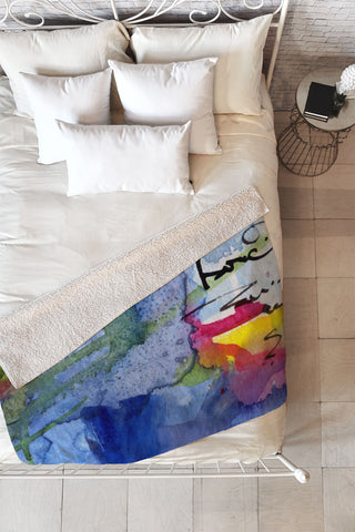 Ginette Fine Art Algea And Ocean Fleece Throw Blanket