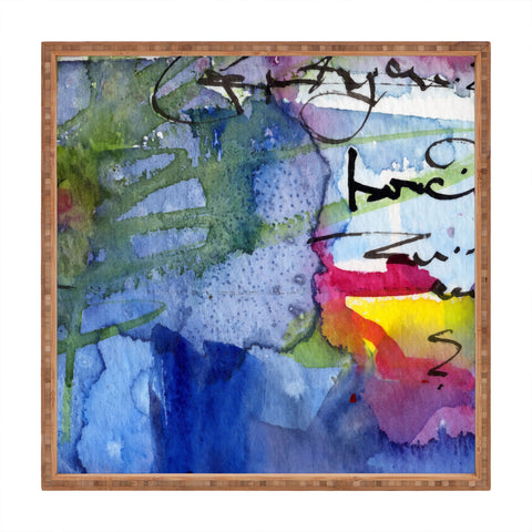 Ginette Fine Art Algea And Ocean Square Tray