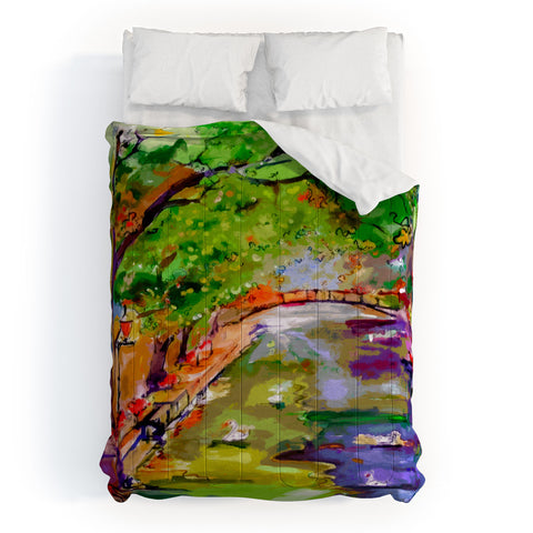 Ginette Fine Art Annecy Canal France Comforter