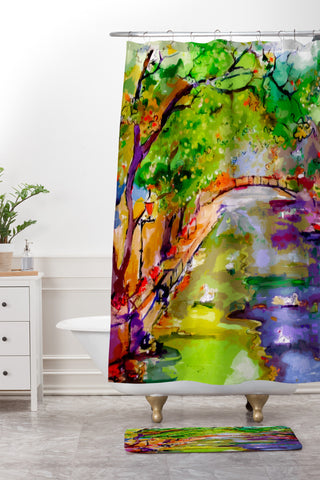 Ginette Fine Art Annecy Canal France Shower Curtain And Mat