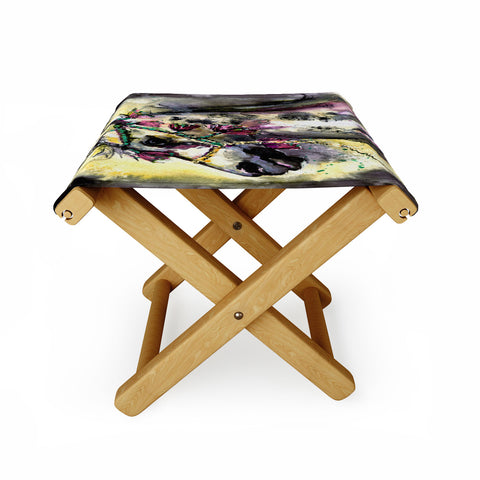 Ginette Fine Art Arabian Stallion With Headdress Folding Stool