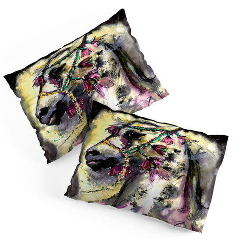 Ginette Fine Art Arabian Stallion With Headdress Pillow Shams