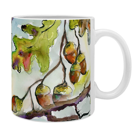 Ginette Fine Art Autumn Impressions Acorns and Oak Leaves Pattern Coffee Mug