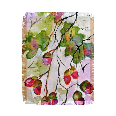 Ginette Fine Art Autumn Impressions Acorns In The Sun Throw Blanket
