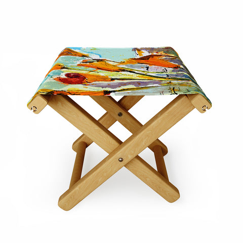 Ginette Fine Art Autumn Lilies Folding Stool