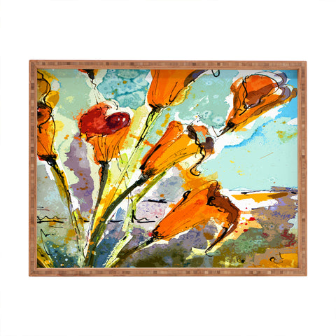 Ginette Fine Art Autumn Lilies Rectangular Tray