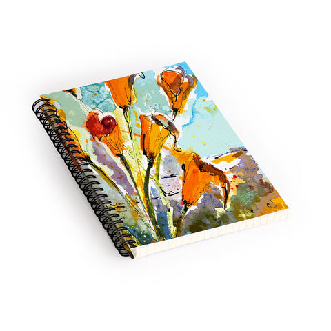 Ginette Fine Art Autumn Lilies Spiral Notebook