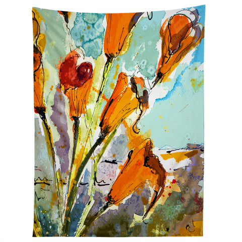Ginette Fine Art Autumn Lilies Tapestry