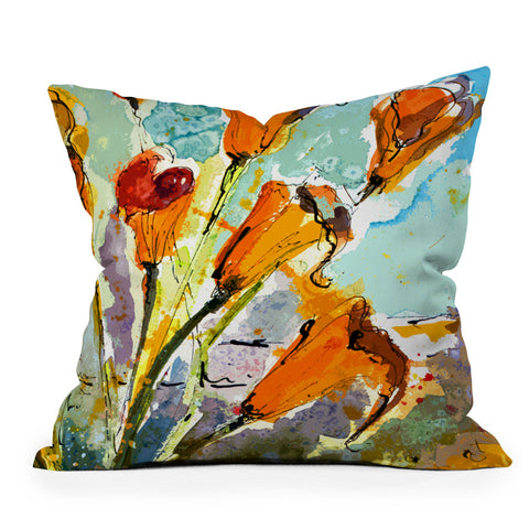 Ginette Fine Art Autumn Lilies Throw Pillow