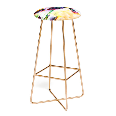 Ginette Fine Art Bearded Iris Vigilante Bar Stool