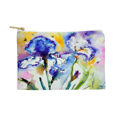 Ginette Fine Art Bearded Irises Pouch