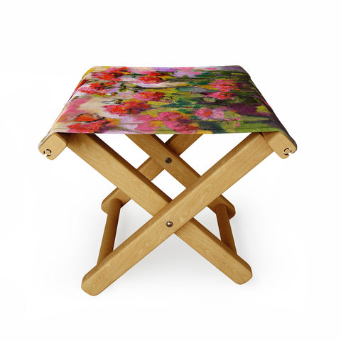 Ginette Fine Art Bee Balm And Bees Folding Stool