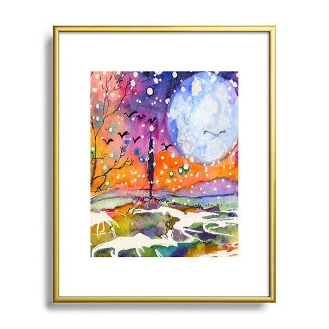 Ginette Fine Art Big Moon Metal Framed Art Print