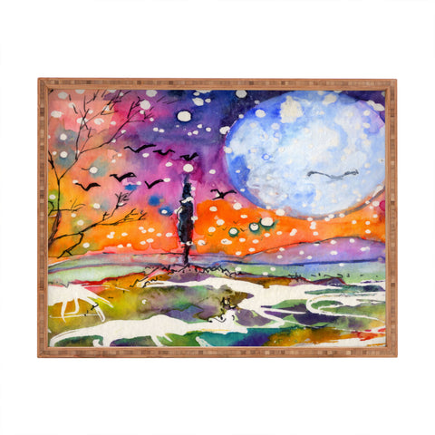 Ginette Fine Art Big Moon Rectangular Tray