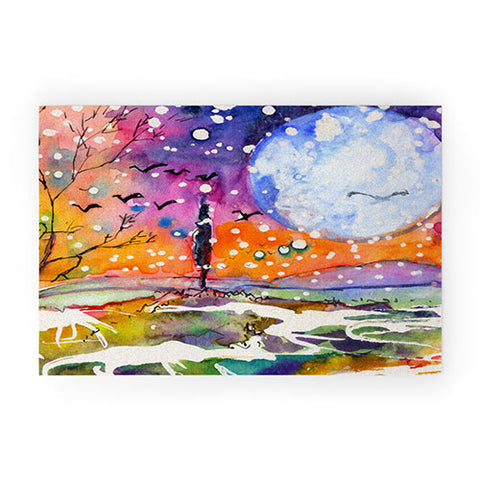 Ginette Fine Art Big Moon Welcome Mat