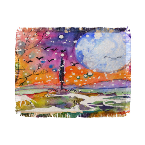 Ginette Fine Art Big Moon Throw Blanket