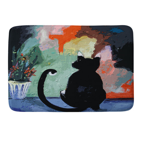 Ginette Fine Art Black Cat Memory Foam Bath Mat