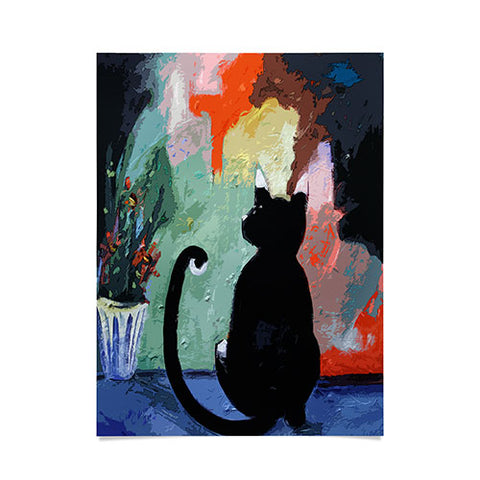 Ginette Fine Art Black Cat Poster