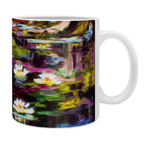 Ginette Fine Art Black Water White Lilies Coffee Mug