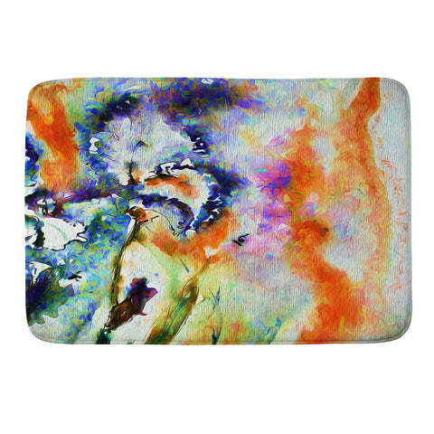 Ginette Fine Art Blue Iris Passion Memory Foam Bath Mat