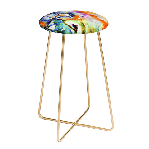 Ginette Fine Art Blue Iris Passion Counter Stool