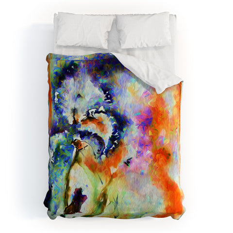 Ginette Fine Art Blue Iris Passion Duvet Cover