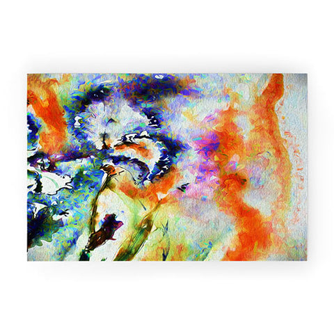 Ginette Fine Art Blue Iris Passion Welcome Mat