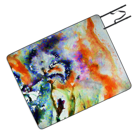 Ginette Fine Art Blue Iris Passion Picnic Blanket