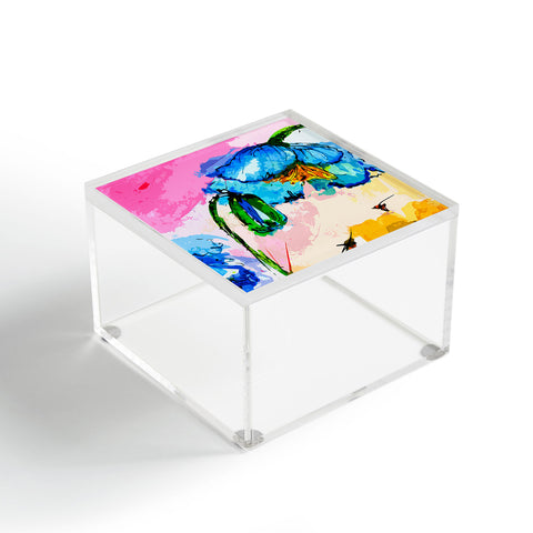 Ginette Fine Art Blue Poppies Magnifique Acrylic Box