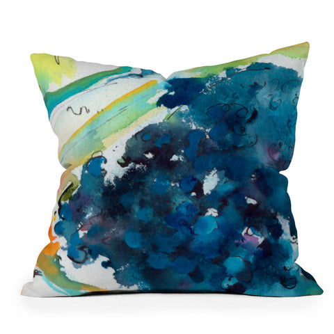Ginette Fine Art Blueberries Throw Pillow