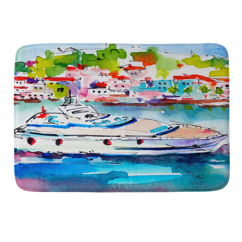 Ginette Fine Art Boating In Italy Memory Foam Bath Mat