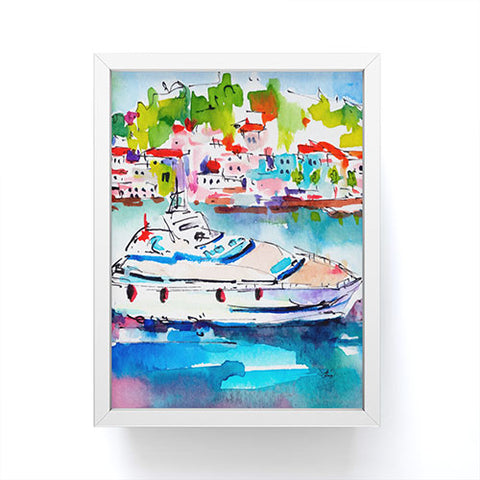 Ginette Fine Art Boating In Italy Framed Mini Art Print