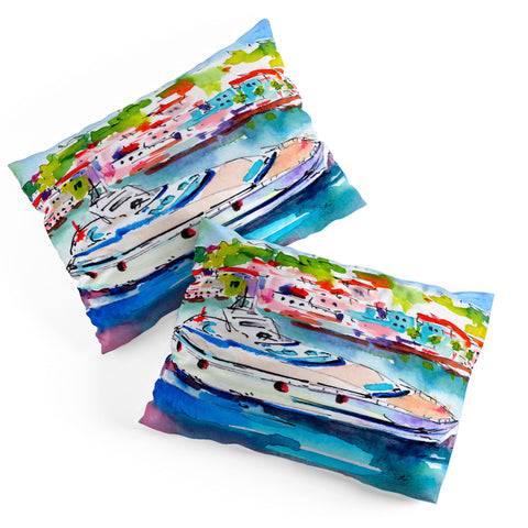 Ginette Fine Art Boating In Italy Pillow Shams