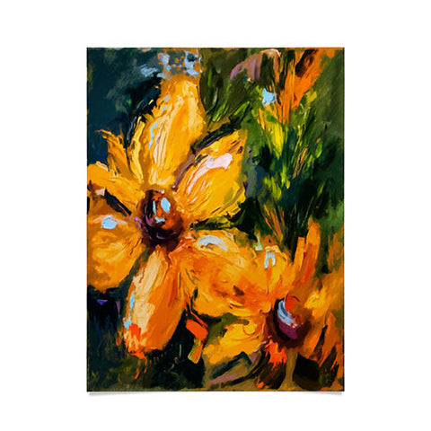 Ginette Fine Art Bold Yellow Flowers Poster