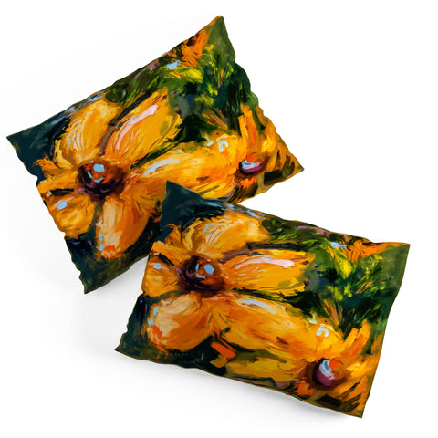 Ginette Fine Art Bold Yellow Flowers Pillow Shams