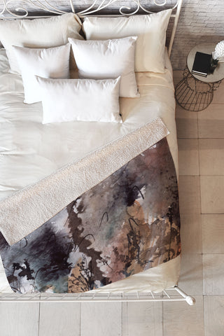 Ginette Fine Art Brown Grass Fleece Throw Blanket